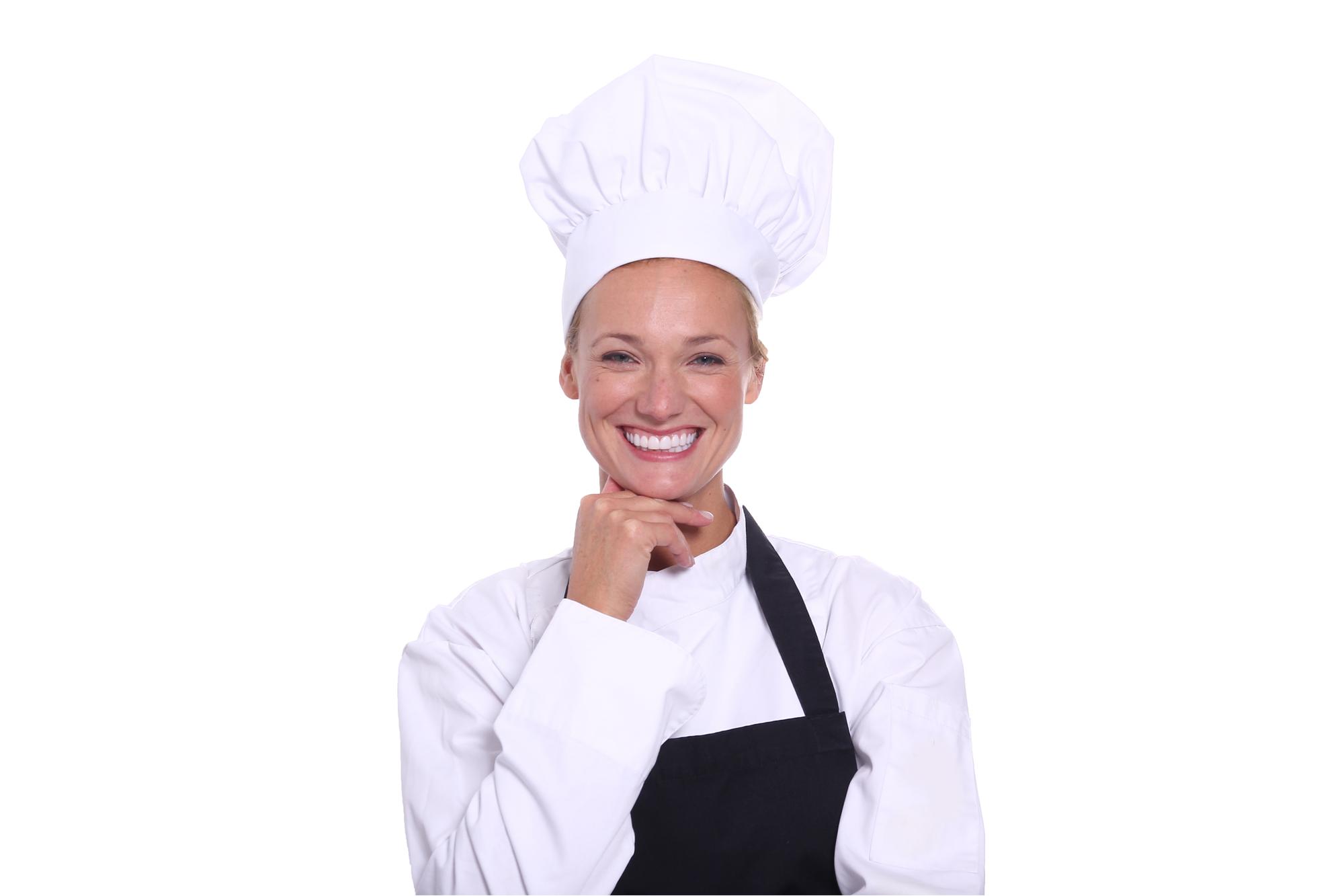 portrait of chef in studio kitchen